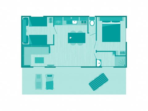 CASA MOBILE 4 persone - Ciela Confort Luxe 2 camere da letto
