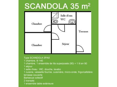 CHALET 5 personen - Scandola (Aankomst zondag)