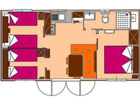 MOBILE HOME 6 people - SUNFLOWER SUITE