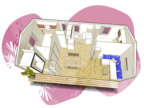 Mobile home 5 persons - LAVEZZIA - 2 bedrooms + Air conditioning