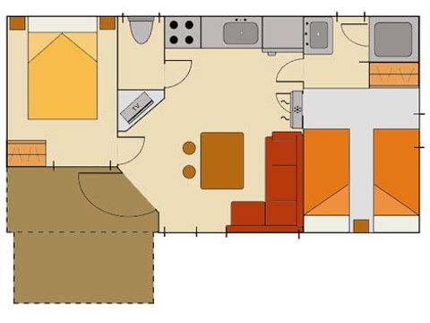 MOBILE HOME 4 people - Air conditioning