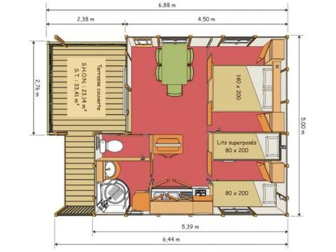 Bungalow 5 personnes - Club