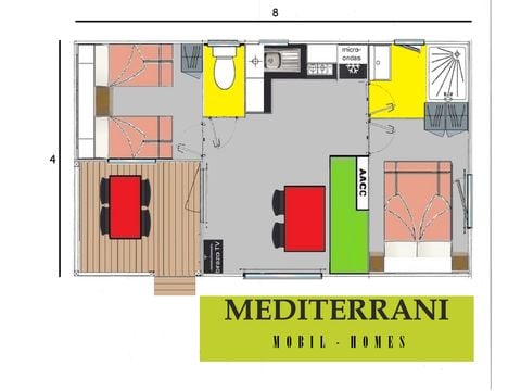 MOBILHOME 5 personas - MEDITERRANI 5 Pax