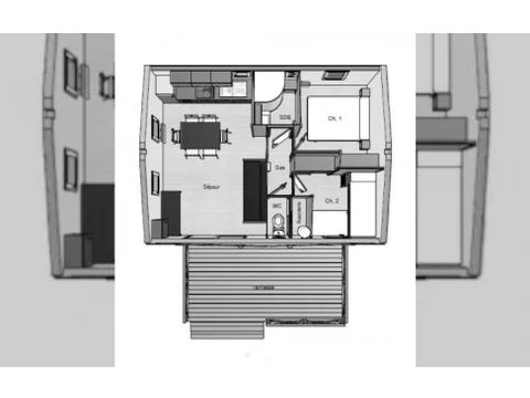 CHALET 6 persone - Chalet 35m² - aria condizionata 5/6 pers.