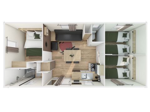MOBILHOME 6 personnes - New Espace 33m² Clim TV