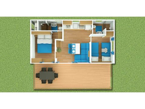 MOBILE HOME 6 people - Lanterna Home 3 Rooms 4/6 People (4 adults + 2 children) Air-conditioned + TV