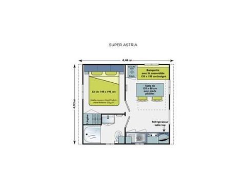MOBILHOME 3 personas - Mobil-home Standard 16m² 1 bdrm (2011) 2/3 pers