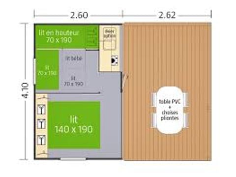 Mobilheim 4 Personen - Tithome, ohne Sanitär
