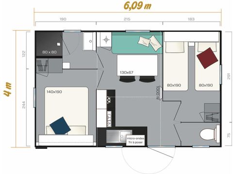 Stacaravan 4 personen - VENUS