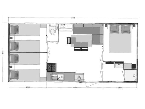 BUNGALOW 6 personnes - FAMILY BERMUDE CLIM