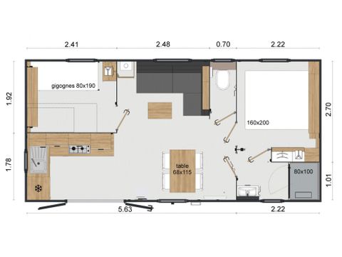 Casa mobile 4 persone - Mobil-home - CASA - 2 camere - Da letto - 4 persone