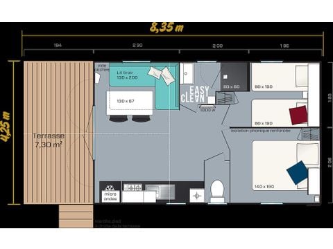MOBILHOME 4 personnes - Confort 24m² 2 chambres