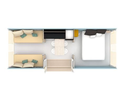 Tente en toile et en bois 4 personnes - Coco sweet 16m2