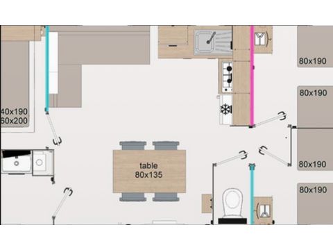 MOBILHOME 6 personnes - Premium - 3 chambres