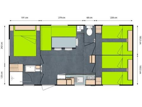 Mobile home 6 persons - GOELETTE