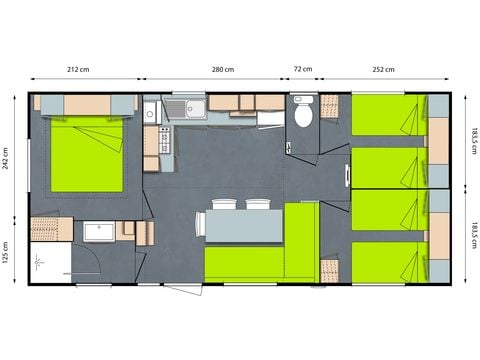 Mobile home 6 persons - Ciela Confort - 3 bedrooms