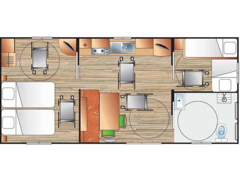 Stacaravan 3 personen - HELIOS PMR