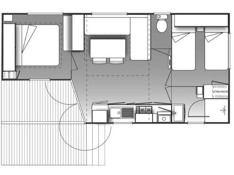 MOBILE HOME 4 people - OHARA COTE CONFORT - 2 bedrooms