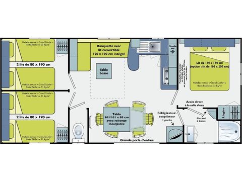 Mobile home 6 persons - SUPER CORDELIA RIVIERA COMFORT