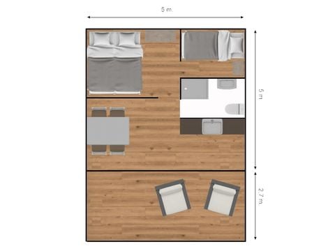 Safarizelt 4 Personen - Luxus-Safari-Zelt Woody 25