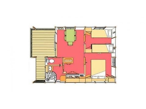 Bungalow 4 Personen - Bungalow Confort 2 Zimmer 4 Pers.