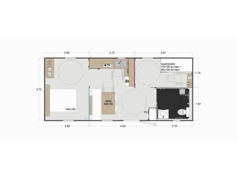 Mobile home 4 persons - 2 ROOMS EDEN PMR