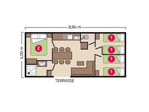 Mobile home 6 persons - Clim Eco Family 6 people