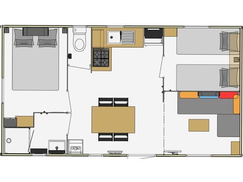MOBILHOME 5 personas - Mobil-home 2 habitaciones Oasis Confort+ 26 m² - mobil-home