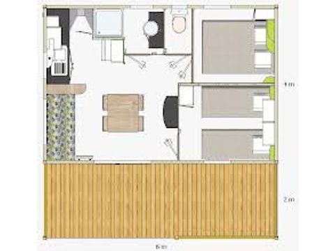 Chalet 5 persons - CHALET CANNELLE 2 bedrooms - TV 1/5 pers