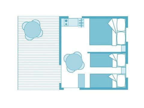 Bungalowzelt 4 personen - Zeltbungalow | 2 Zi. | 4 Pers. | Ohne Bad
