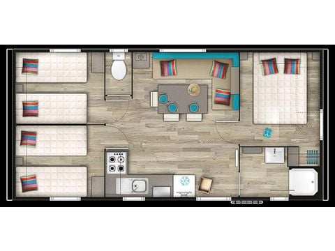 Stacaravan 8 personen - ALL COMFORT