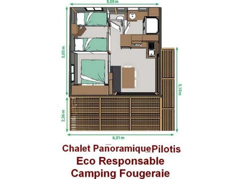 CHALET 5 personas - Panoramique Pilotis - 2 habitaciones