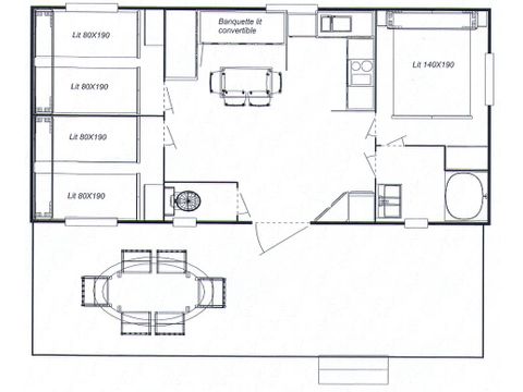 Mobile home 7 persons - 3 Bedrooms PREMIUM