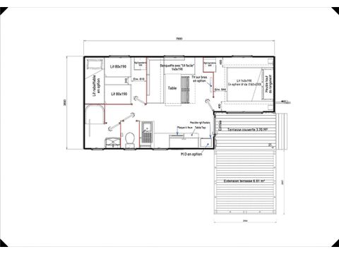 MOBILHOME 4 personas - Classic Mobile-home 2bed 4p terraza semi-integrada