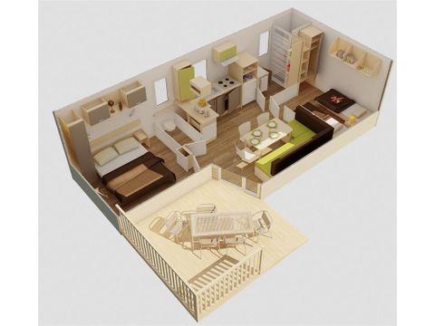 Mobile home 4 persons - Mobile-home Eco 2ch 4 people