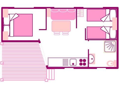 BUNGALOW 4 personnes - OHARA TYPE 2