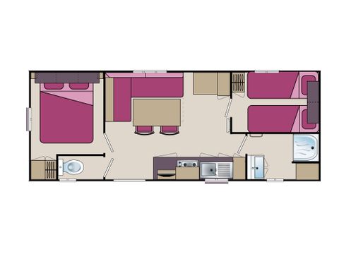 MOBILE HOME 6 people - Comfort (pond side)