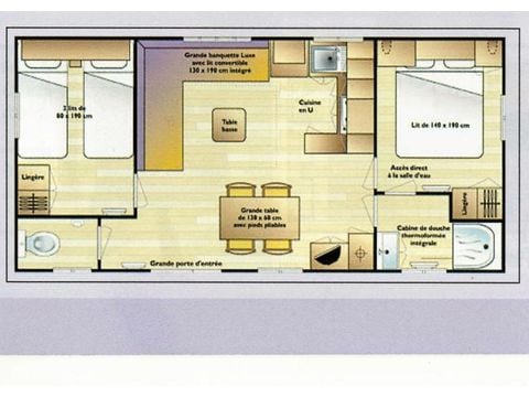 MOBILE HOME 7 people - Mobile home sleeps 5/7. TV 5/7 pers