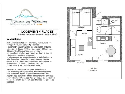 CASA 4 personas - PABELLÓN TV TERRAZA