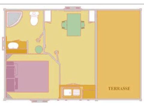 Chalet 2 persons - CAJOU (without sheets)