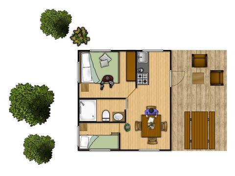 Lodge 4 personen - Lodge tent voor 4 personen