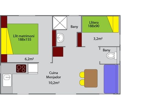 Mobile home 2 persons - BASIC COMPACT FAMILY