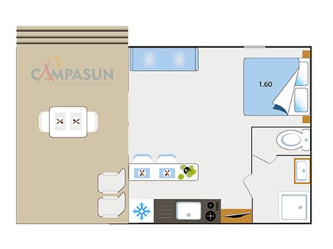 CHALET 2 persone - Hotel - 26 m² - 1 camera da letto