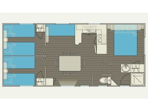 MOBILHOME 6 personnes - GRAND CHARMEUR