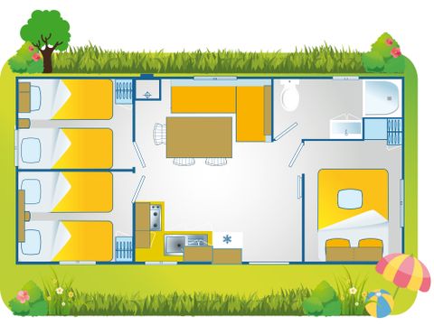 Mobilhome 4 personnes - Happy Premium