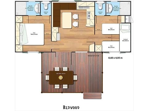 Mobile home 5 persons - SunLodge Redwood