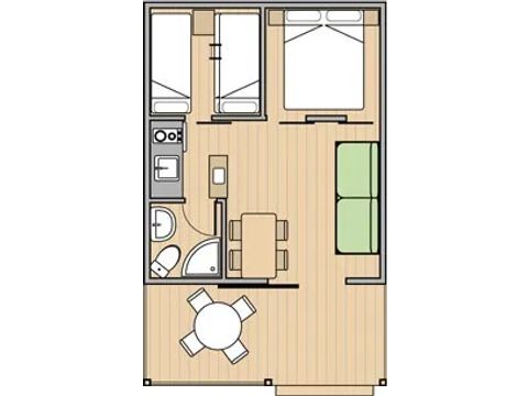 Bungalow 5 personen - Standaard B05