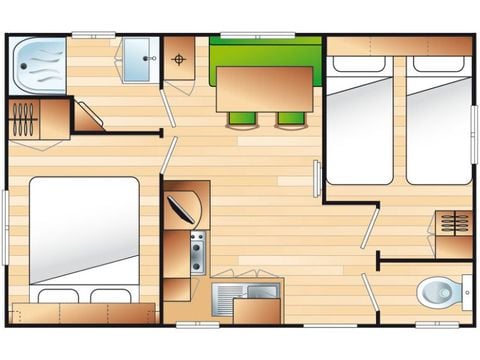 MOBILE HOME 4 people - COCOON - TV