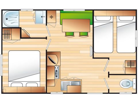 MOBILHOME 4 personas - COCOON - TV