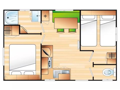 MOBILHOME 4 personas - COCOON - TV